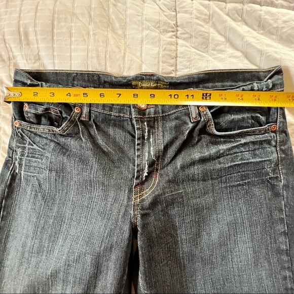 David Kahn Niki 818 Medium Wash Distressed Mid Rise Flare Leg Denim Jeans - Picture 12 of 16